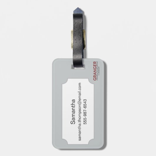 Étiquette À Bagage Audubon : Dingue commun (Dos Vertical)