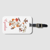 Étiquette À Bagage Audubon Mango Colibri en Gem Colonnes (Devant Horizontal)