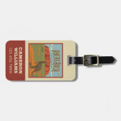 Étiquette À Bagage Australie | Ayers Rock Kangaroos (Devant horizontal)