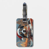 Étiquette À Bagage Australie Berger Dog Roller Dessous de verre Noël (Dos Vertical)