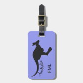 Étiquette À Bagage Australie Kangaroo étiquette de bagage personnalis (Devant Vertical)