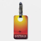 Étiquette À Bagage Australie " Le pays d'en bas" impression de vacanc (Dos Vertical)