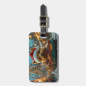 Étiquette À Bagage Australie Terrier Dog Roller Dessous de verre Noël (Devant Vertical)