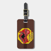 Étiquette À Bagage Australie : Une carte des terres abandonnées sous  (Devant Vertical)