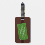 Étiquette À Bagage Australie : Une carte des terres abandonnées sous  (Dos Vertical)