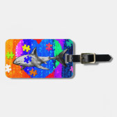 Étiquette À Bagage Autism Shark (Devant horizontal)