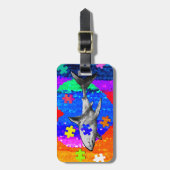 Étiquette À Bagage Autism Shark (Devant Vertical)