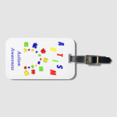 Étiquette À Bagage Autisme Acceptation Puzzle Sensibilisation sur l'a (Devant Horizontal)