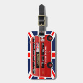 Étiquette À Bagage Autobus à impériale rouge de Londres (Devant Vertical)