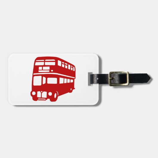 Étiquette À Bagage autobus de Londres de l'anglais (Devant horizontal)
