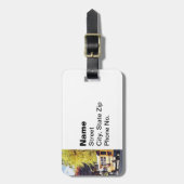 Étiquette À Bagage Autobus Scolaire En Automne (Devant Vertical)