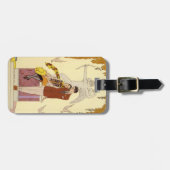 Étiquette À Bagage Automne dans l'étiquette de bagage d'art déco de (Devant horizontal)