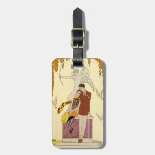 Étiquette À Bagage Automne dans l'étiquette de bagage d'art déco de