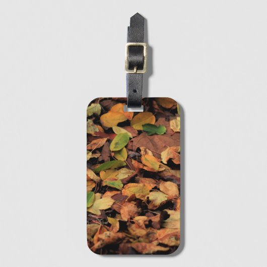Étiquette À Bagage automne, feuille sec (Devant Vertical)