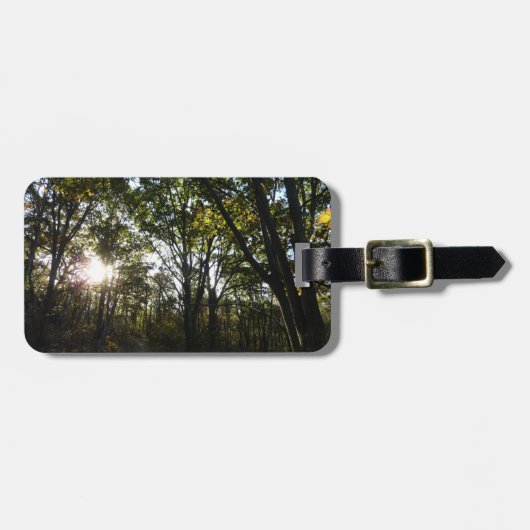Étiquette À Bagage Automne Matin au Parc national de Shenandoah (Devant horizontal)