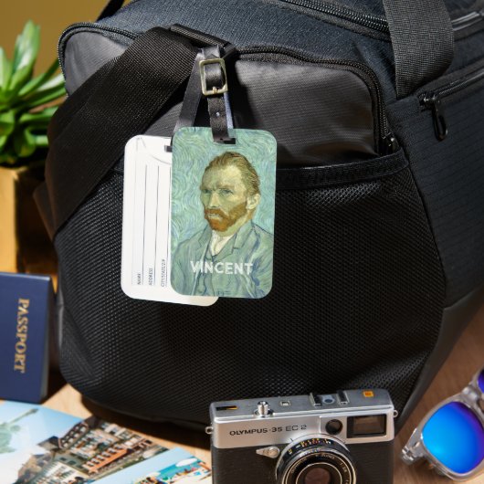 Étiquette À Bagage Autoportrait de Vincent Van Gogh (Recto & Verso)