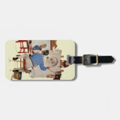 Étiquette À Bagage Autoportrait triple (Devant horizontal)