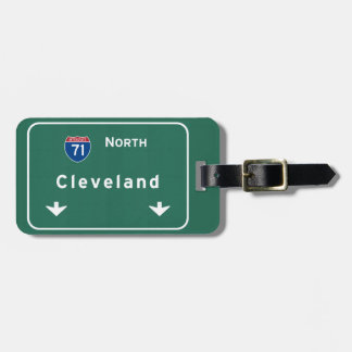 Étiquette À Bagage Autoroute d'autoroute nationale de Cleveland Ohio
