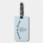 Étiquette À Bagage Autour de l'étiquette de bagage du monde (Dos Vertical)