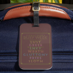 Étiquette À Bagage Autre Semaine Occupée Gfx Brown