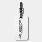 Étiquette À Bagage Avant qu'une armée ne puisse gouverner le peuple,  (Devant Vertical)