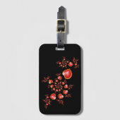 Étiquette À Bagage Avec beaucoup d'amour Rouge Jaune Coeurs Modernes  (Devant Vertical)