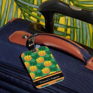 Étiquette À Bagage Avec nom l'ananas doux pickleball 