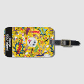 Étiquette À Bagage 😍 ⛳ 🏌️ 💛 Avec texte génial mélange de golf jaun (Devant Horizontal)