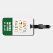 Étiquette À Bagage Aventure Attend (Dos horizontal)