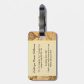 Étiquette À Bagage Aventure de boussole de carte d'antiquité de (Dos Vertical)