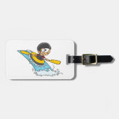 Étiquette À Bagage Aventure de rafting en eau vive avec Scared Boy (Devant horizontal)