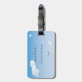 Étiquette À Bagage Aventure mignonne de parachutisme de bande (Dos Vertical)