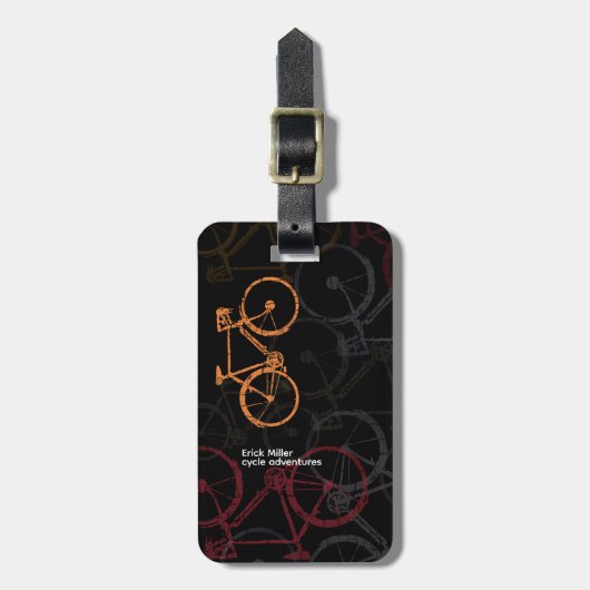 Étiquette À Bagage Aventures à vélo (Devant Vertical)