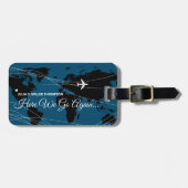 Étiquette À Bagage Aventures internationales Voyage dans le monde (Devant horizontal)