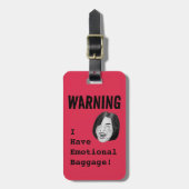 Étiquette À Bagage AVERTISSEMENT Bagages émotionnels (Devant Vertical)