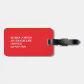 Étiquette À Bagage Avertissement Besties Voyage en cours Blanc sur ro (Dos horizontal)