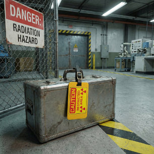 Étiquette À Bagage Avertissement de danger de rayonnement dans les zo
