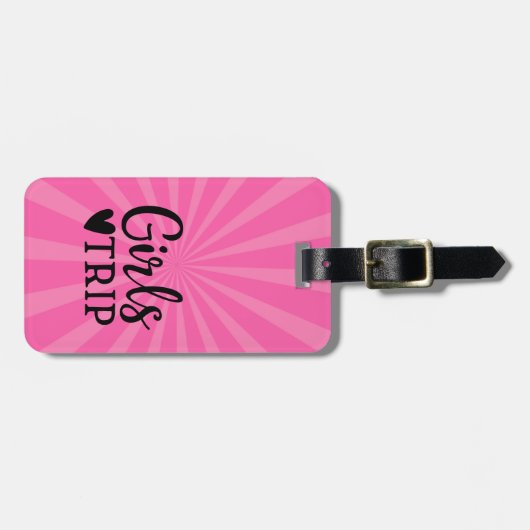 Étiquette À Bagage Avertissement filles voyage en cours avec casquett (Devant horizontal)