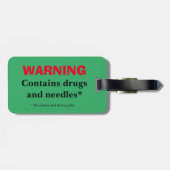 Étiquette À Bagage Avertissement-Médicaments et aiguilles-Médicaments (Dos horizontal)