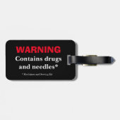 Étiquette À Bagage Avertissement-Médicaments et aiguilles-Médicaments (Dos horizontal)