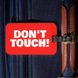 Étiquette À Bagage Avertissement Ne Touchez Pas valise rouge personna