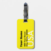 Étiquette À Bagage Avertissement Signal de danger Temperamental perso (Dos Vertical)