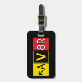 Étiquette À Bagage Aviateur - AV8R - (Devant Vertical)