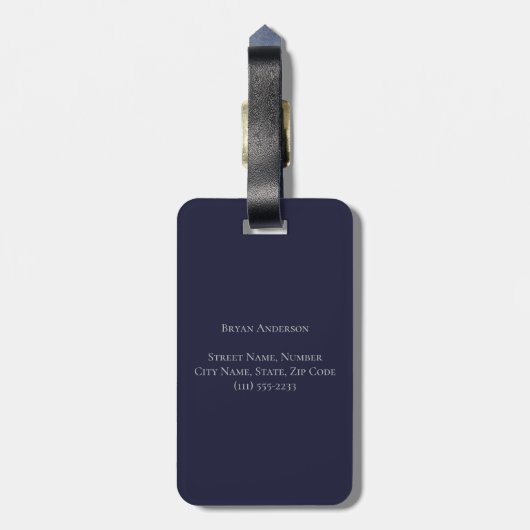 Étiquette À Bagage Aviation minimale (Dos Vertical)