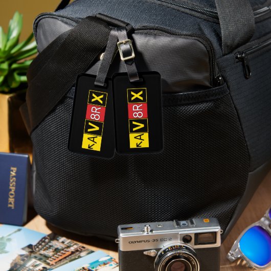 Étiquette À Bagage Aviatrix - AV8RX - (Recto & Verso)