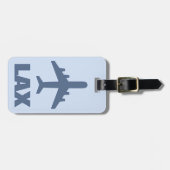 Étiquette À Bagage Avion avec vos initiales ou votre code d'aéroport (Devant horizontal)