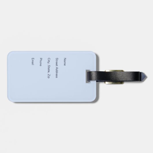 Étiquette À Bagage Avion avec vos initiales ou votre code d'aéroport (Dos horizontal)