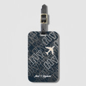 Étiquette À Bagage Avion avion de la compagnie aérienne (Devant Vertical)