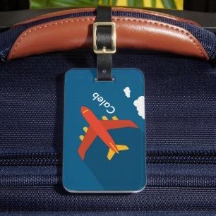 Étiquette À Bagage Avion dans le Blue Sky Kid Pilote personnalisé