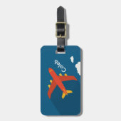 Étiquette À Bagage Avion dans le Blue Sky Kid Pilote personnalisé (Devant Vertical)